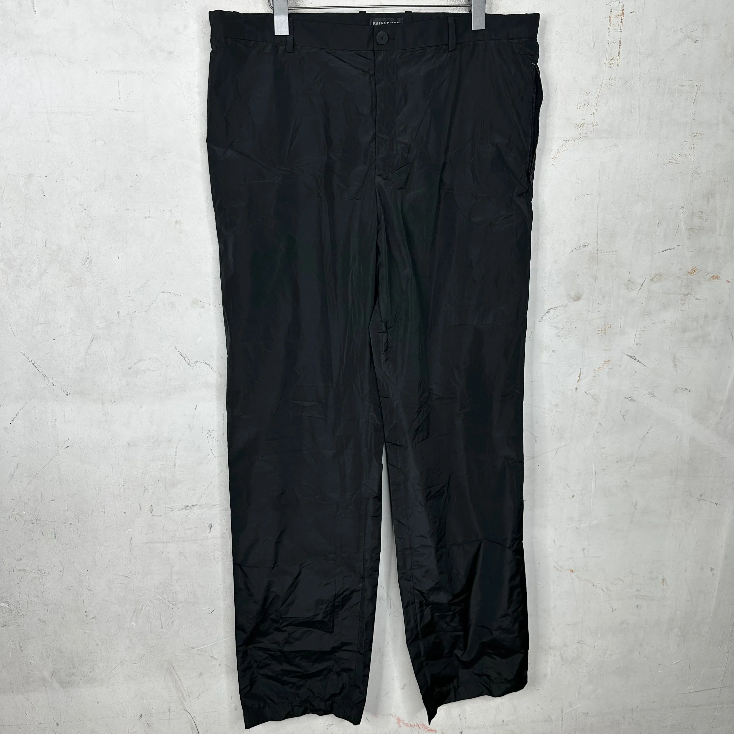 Balenciaga Wide Leg Nylon Trousers