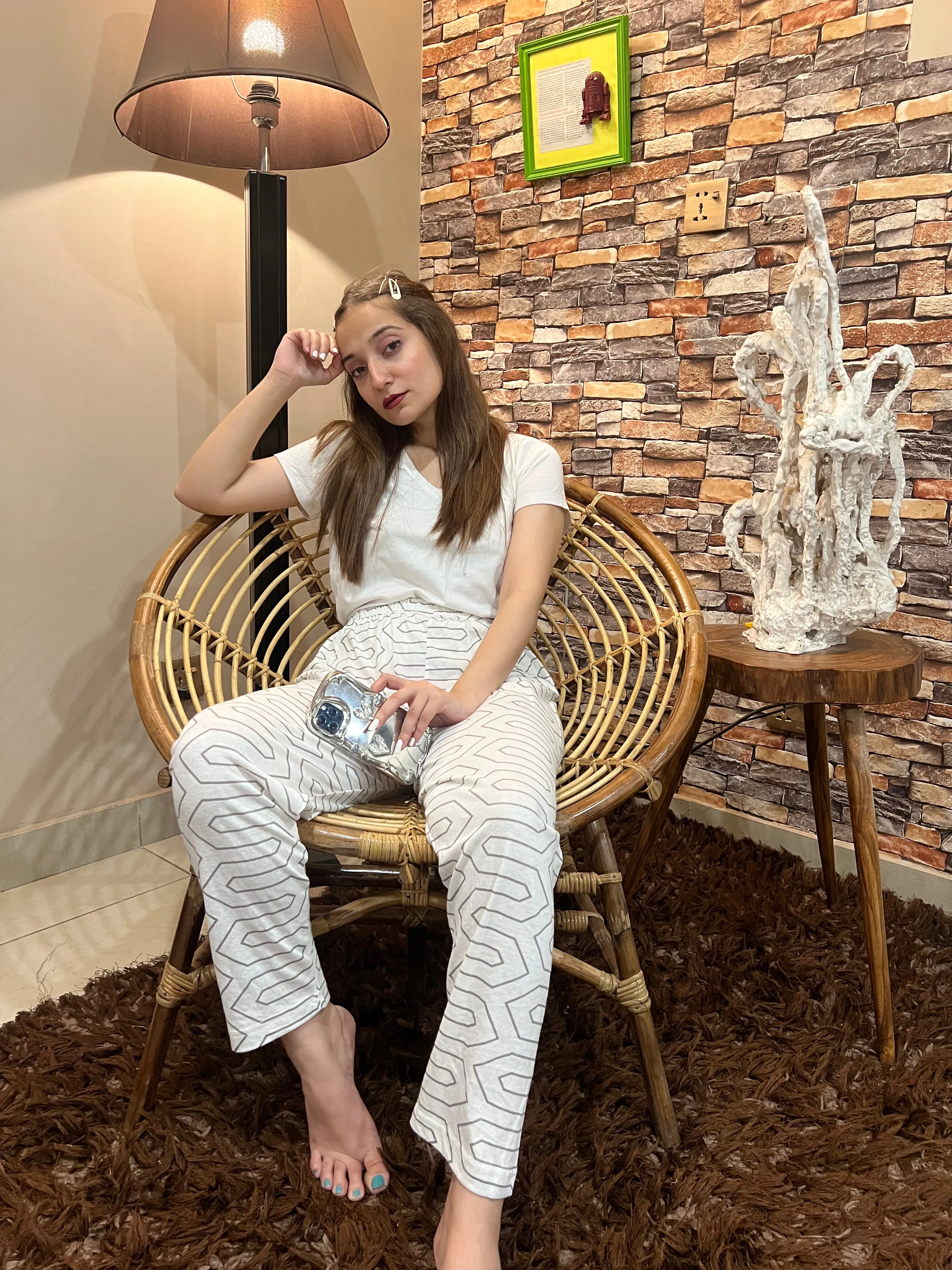 Luxe Cotton Trousers - Grey Maize